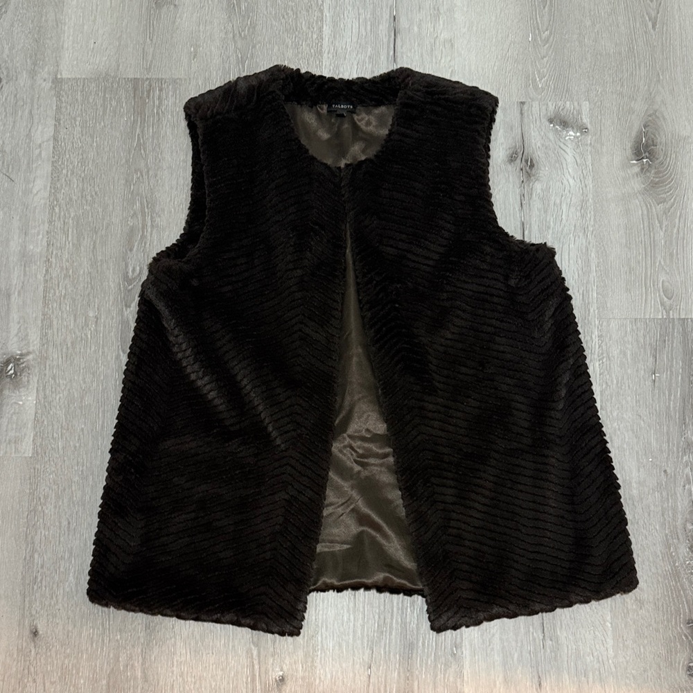 Brown Faux Fur‎ Vest